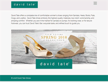 Tablet Screenshot of davidtateshoes.com